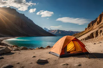  camping tent in the wild nature  , outdoor activity © eric