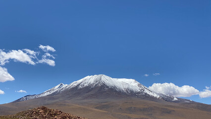Salar de Uyuni, Bolivia - January 25, 2020 - Photo of a beautiful landscape in the salar de uyuni in the Oruro department