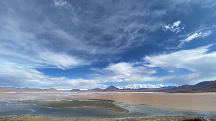 Salar de Uyuni, Bolivia - January 25, 2020 - Photo of a beautiful landscape in the salar de uyuni in the Oruro department