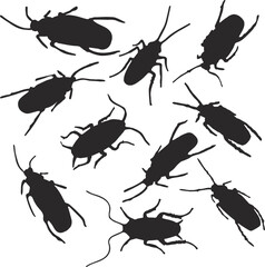 Cockroach Vector Art Stock Image.