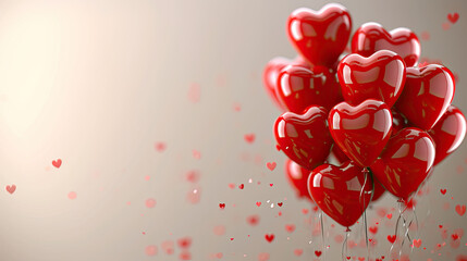Happy Valentine's Day a green background, 3D Rendering, 3D Illustration.