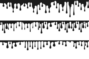 Drops sweat set background. Black icons, isolated on white background. Vector illustration - obrazy, fototapety, plakaty