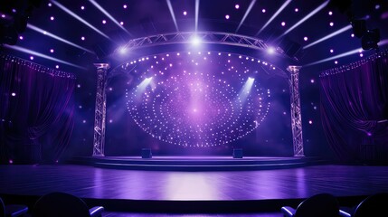 theater stage purple background illustration drama concert, show production, props costume theater stage purple background - obrazy, fototapety, plakaty