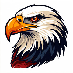 Obraz premium Eagle head isolated on the white background.
