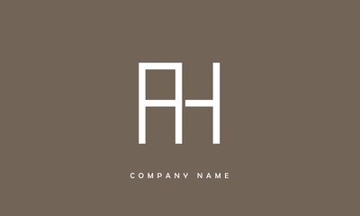AH, HA, A, H Abstract Letters Logo Monogram