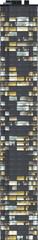 Fototapeta premium Facade view of moden building at night - skyscraper