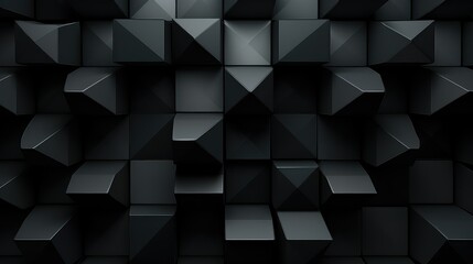 Obraz premium geometric black shapes background illustration minimal modern, design monochrome, silhouette contrast geometric black shapes background