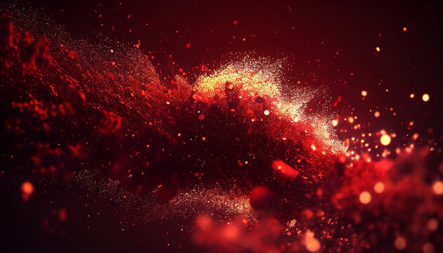 Abstract red background. Network connection structure , Hyper realistic,wallpaper, Ai generated image