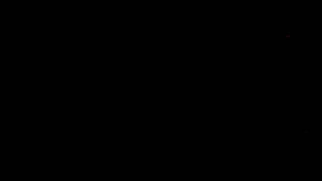 cybernetical text 5G with chromatic aberrance and glitch effects, isolated