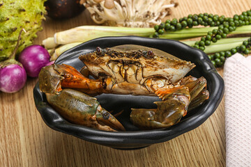 Delicous fresh raw uncooked crab