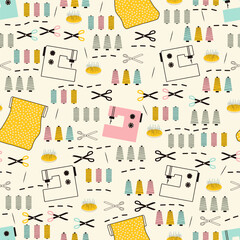 I love sewing machines soft vintage pastel pink blue yellow