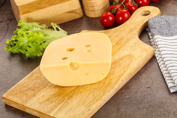 Gourmet Maasdam cheese with hole