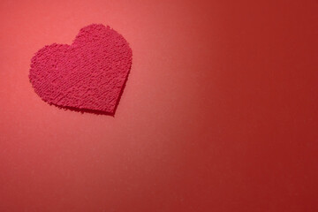 Beautiful heart on a red background