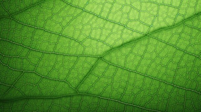 Green leaf veins texture. Vector nature background.


