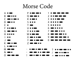 International morse code. Vector illustration