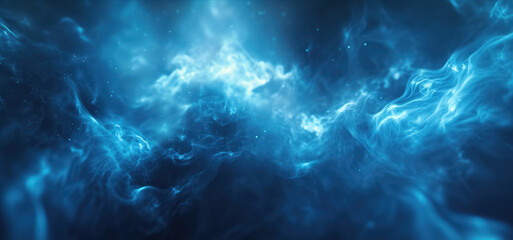 Abstract background of blue smoke and fire. Shallow depth of field. - obrazy, fototapety, plakaty