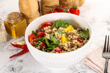 Dietary vegetarian quinoa with vegetables