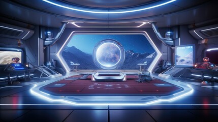 Obraz premium galaxy space room background illustration universe planets, astronaut moon, nebula celestial galaxy space room background