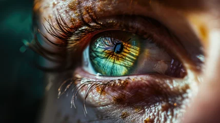 Schilderijen op glas close up of a eye © reddish