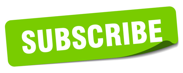 subscribe sticker. subscribe label