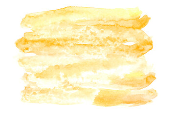 Abstract liquid art background. Brown watercolor translucent blots on white paper