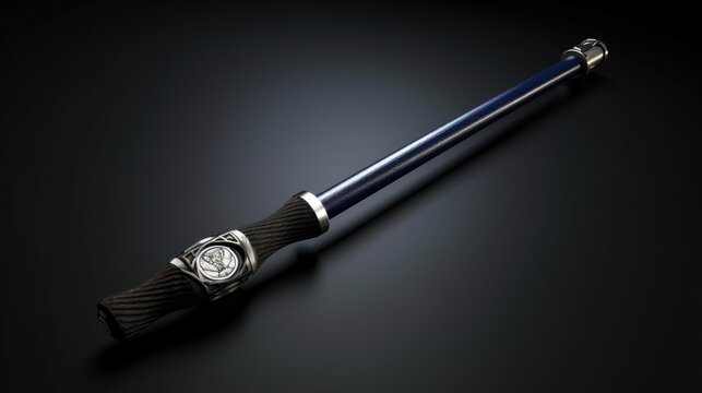 tonfa baton stick bludgeon cudgel nightstick police 3D illustration.


