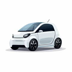 Electric car in cartoon, doodle style. Isolated 2d vector illustration in logo, icon, sketch style, Eps 10. AI Generative