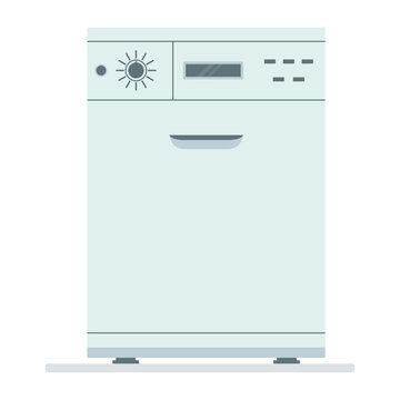 Dishwasher icon. Flat style. Vector illustration.
