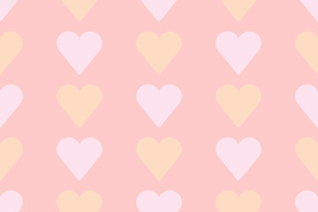 Cute Colorful Pink Heart Pattern Background. Vector Illustration. Valentine's Day Backdrop. Wallpaper