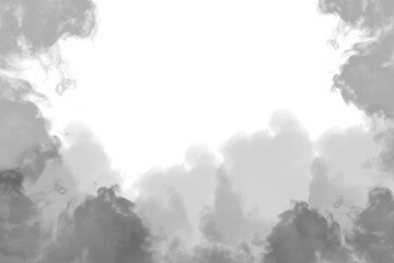 White color fog png. Fog isolated on transparent background. Fog cloud smoke effect. Realistic fog cloud smoke mist texture. 