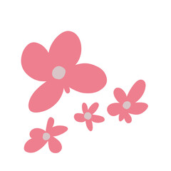 colorful floral decoration on white background