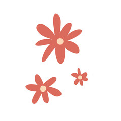 colorful floral decoration on white background