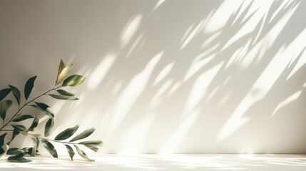 minimalistic plant in the vase, light modern background 