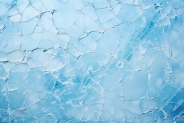 Obraz premium Ice blue background with abstract cracks on the ice surface