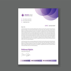 Modern and professional company business letterhead template design