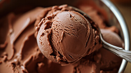 chocolate ice-cream close up 