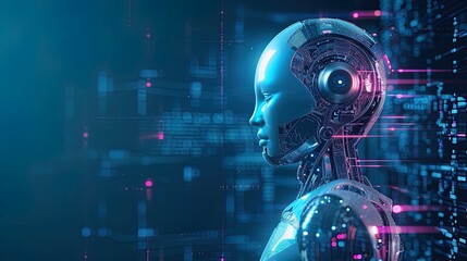 Artificial intelligence (AI) and machine learning concept, ai generative