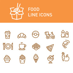 food vector icon set