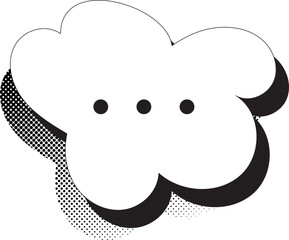 Speech bubbles. Halftone shadows. Comic cartoon bubble