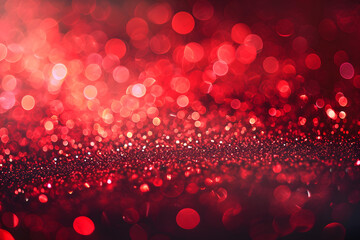 red bokeh background, unfocused glitter, blurry