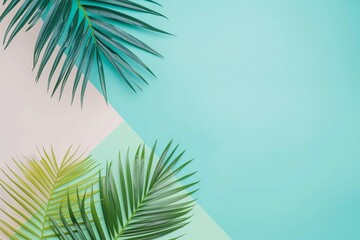 A summer concept background, blue and green, pastel color,