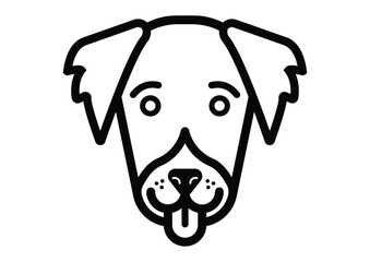 Dog Head Icon Vector Flat Design