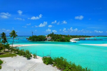 Huraa Island - Maldives - fantastic view of the atoll's lagoon