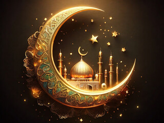 eid mubarak islamic festival. generative ai