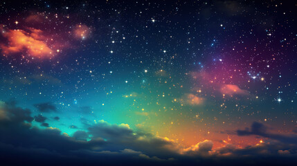 Naklejka premium background with stars. Generative Ai