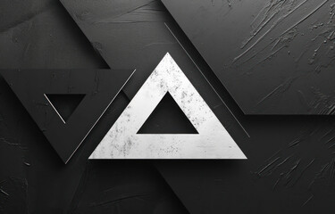 Abstract White triangle blackground