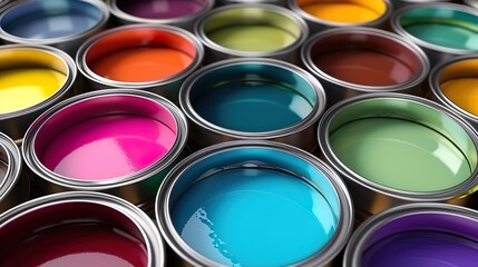 Paint cans made with Ai generative technology