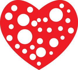 Red heart icons, Love Heart Symbol, concept of love, Heart, heartbeat, silhouettes, romance or valentine's day red vector, Symbol cardiogram heart logo in linear style. Uneven, rough, textured edge.