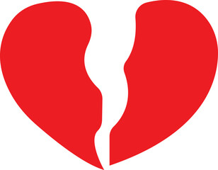 Red heart icons, Love Heart Symbol, concept of love, Heart, heartbeat, silhouettes, romance or valentine's day red vector, Symbol cardiogram heart logo in linear style. Uneven, rough, textured edge.