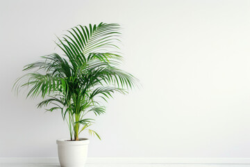 Obraz premium palm tree leaves on a white 